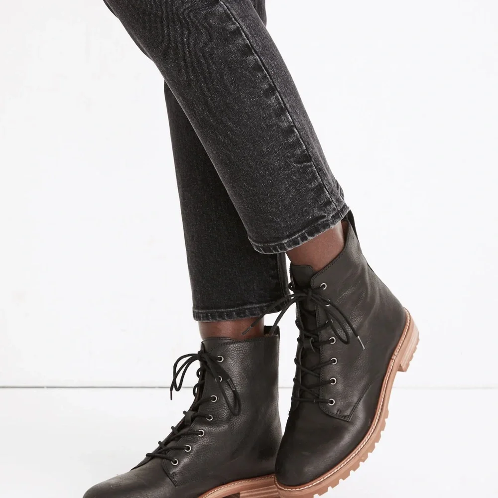 Madewell The Clair Lace-Up Boot in Leather - Picture 3 of 7